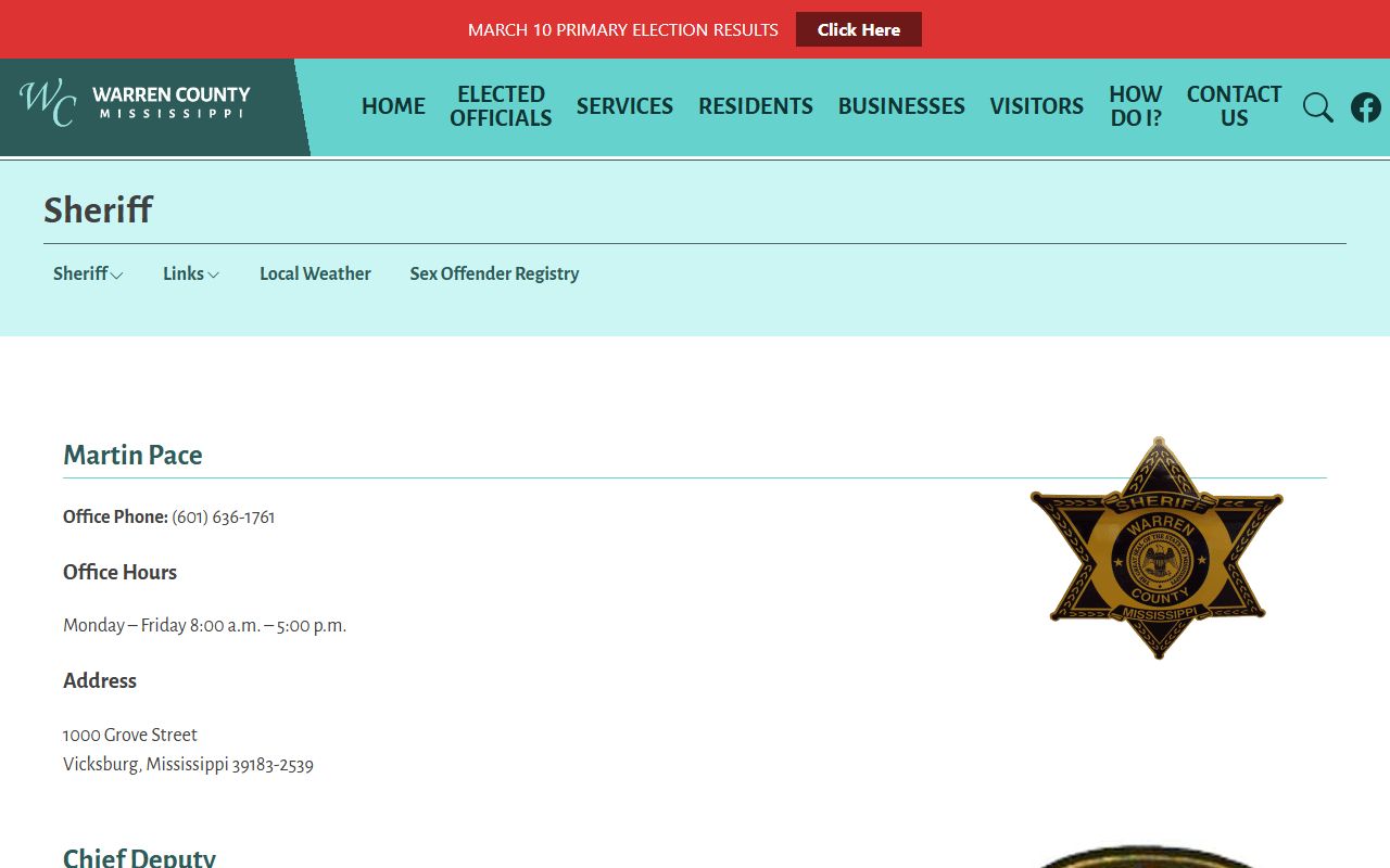 Warren County Sheriff records and inmate custody contact details